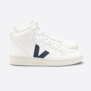 Veja Woman White and Black High-Top Sneakers